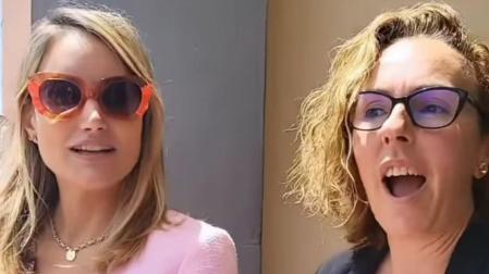 Alba Carrillo y Rocío Carrasco, a su llegada a Pamplona