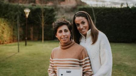 Carla Suárez y Olga García cuando anunciaron su próxima maternidad