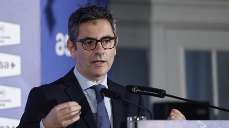 El ministro Bolaños, en un desayuno informativo celebrado este jueves