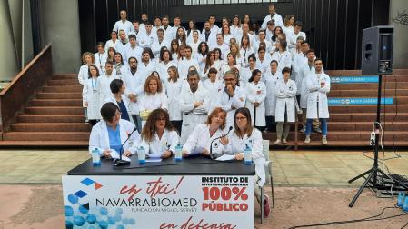 Comparecencia del comité de empresa de Navarrabiomed, este jueves