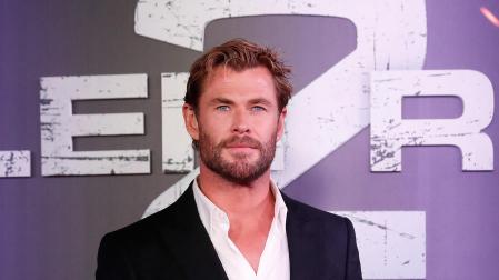 El actor Chris Hemsworth,  durante su visita a Madrid para promocionar el estreno de "Tyler Rake 2"