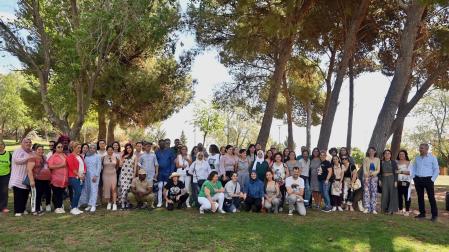 Asistentes al encuentro de participantes en el Programa de Empleo Social protegido en la Ribera
