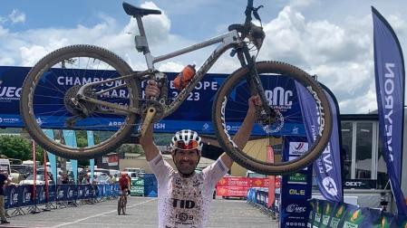 Patxi Cía, campeón de Europa de mountain bike.