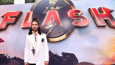 Ezra Miller en la presentación de la nueva película del superhéroe más veloz, 'Flash'
