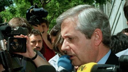 El juez Javier Gómez de Liaño, a su salida del Tribunal Supremo