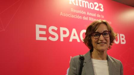 Nuria Basterra, jefa de la Unidad de Arritmias del HUN, en el congreso de la Asociación del Ritmo Cardíaco