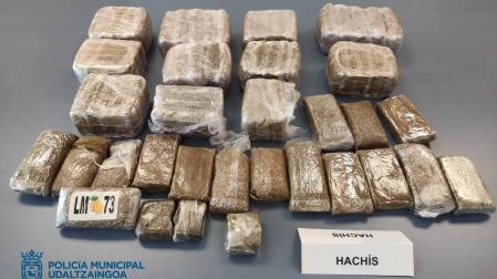 Hachís incautado en el domicilio del detenido