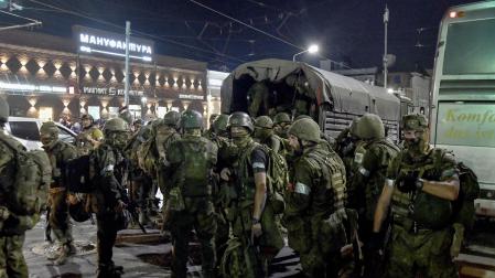 Las tropas mercenarias de Wagner en Rostov-on-Don