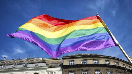 Una bandera LGTBI