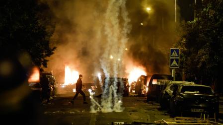 Disturbios en las calles de Nanterre