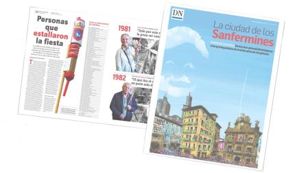 Portada y algunas de las páginas del suplemento de Diario de Navarra