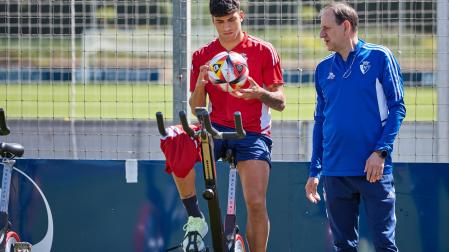 Iker Benito, en una imagen en Tajonar esta temporada