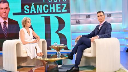 Pedro Sánchez en una entrevista en 'El programa de Ana Rosa' de Telecinco