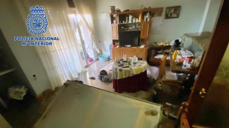 Foto donde se atrincheró el detenido en Almería