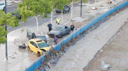 Destrozos tras la tormenta de este jueves en Zaragoza