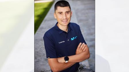 El ciclista navarro Óscar Rodríguez, del Movistar
