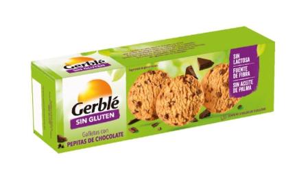 Galletas con pepitas de chocolate sin gluten de la marca Gerblé