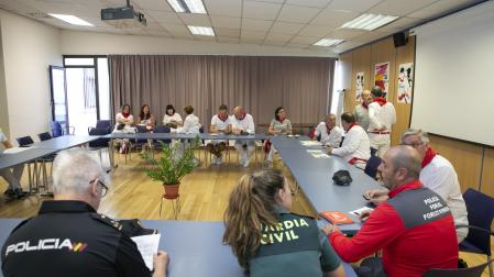 eunido la Junta Local de Protección Civil en la sede del Área de Seguridad Ciudadana del Ayuntamiento de Pamplona
