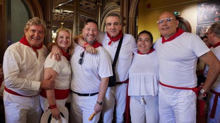 Desde la izquierda: JuanMari Idoate, Amalia Gómez, Carlos Latre, Alberto