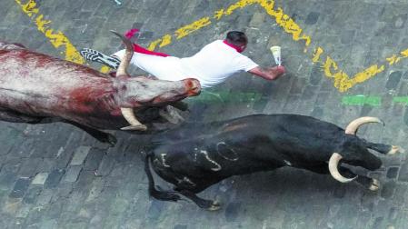 Imprudencia al abalanzarse sobre un manso.