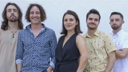 Integrantes de Son de Rosas, grupo que actuará en Corella y rendirá tributo a La Oreja de Van Gogh