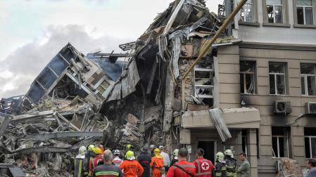Servicios de Emergencias tras el ataque en Odesa