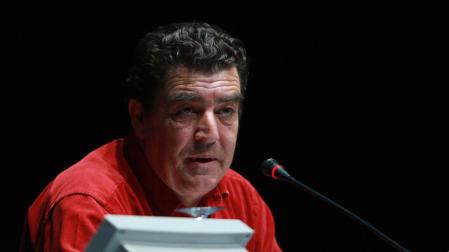 El juez Emilio Calatayud, en una charla en Pamplona en 2008