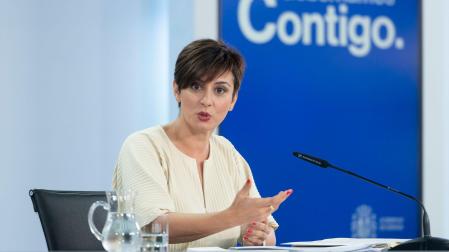 La ministra de Política Territorial y portavoz del Gobierno, Isabel Rodríguez, ofrece una rueda de prensa posterior a la reunión del Consejo de Ministros