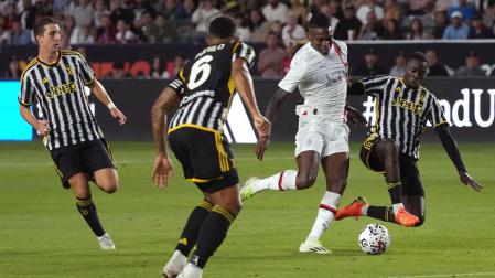 Un momento del partido que enfrentó a la Juventus con el AC Milan