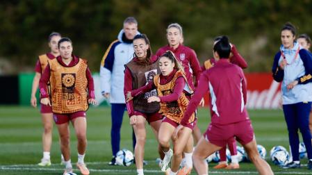 Uno de los últimos entrenamientos de la selección española
