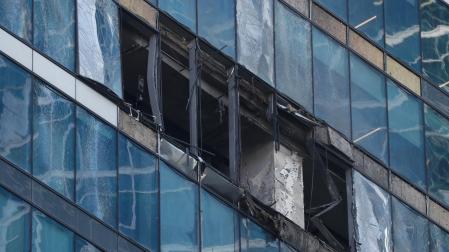 Un dron impacta contra un edificio comercial en Moscú