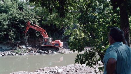 Inicio de las obras del parque fluvial del Arga en la zona de San Jorge
