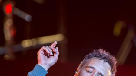 Santi Balmes, en el concierto que Love of Lesbian ofreció en Baluarte en 2021.