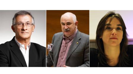 De izda. a dcha., Félix Taberna, José Mª Aierdi y Begoña Alfaro