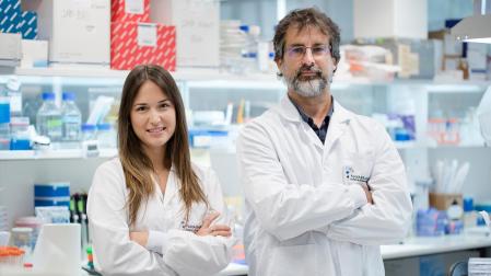 Marta Redondo e Imanol Arozarena, investigadores de Navarrabiomed