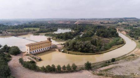 El Bocal con río Ebro y el Canal Imperial de Aragón