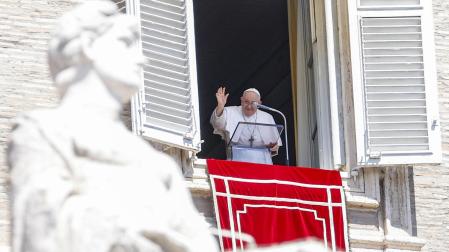 El papa Francisco, este domingo durante el rezo del Angelus