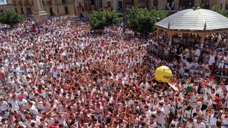 Cohete lanzado en las fiestas de Tafalla