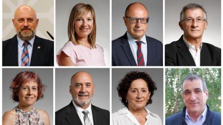 José Luis Arasti, Amparo López, Carlos Gimeno, Félix Taberna, Rebeca Esnaola, Juan Cruz Cigudosa, Mari Carmen Maeztu y Óscar Chivite