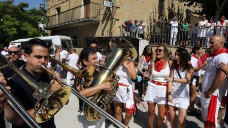Foto del cohete de fiestas de Oteiza./