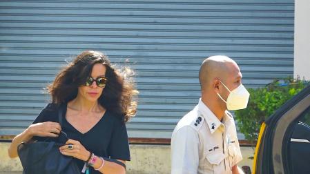Silvia Bronchalo, a su salida de la cárcel de Koh Samui en Tailandia