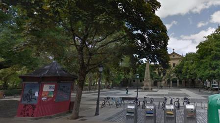 Plaza de Recoletas de Pamplona en la que se ha producido la pelea