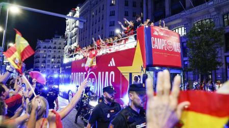 Fotos de la celebración del título de campeonas del mundo de la selección española de fútbol