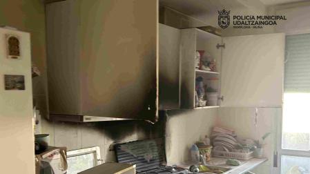 El pequeño incendio produjo una gran cantidad de humo