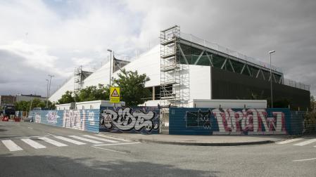 Construcción del polideportivo del barrio de Buztintxuri