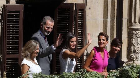 Imagen de la visita de los Reyes Felipe y Letizia a Pamplona con motivo del 600 aniversario del Privilegio de la Unión.