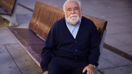 El pamplonés Pedro Guillén, misionero de San Vicente de Paúl desde hace cuatro décadas en Perú, durante sus vacaciones en Pamplona.