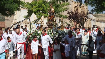 Procesión en Cintruénigo en honor de la Virgen de la Paz