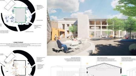 Recreación según la propuesta ganadora del proyecto del frontón Lizarra.