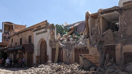 Fotos de los daños causados por el terremoto de magnitud 7 registrado este viernes por la noche en Marruecos. /